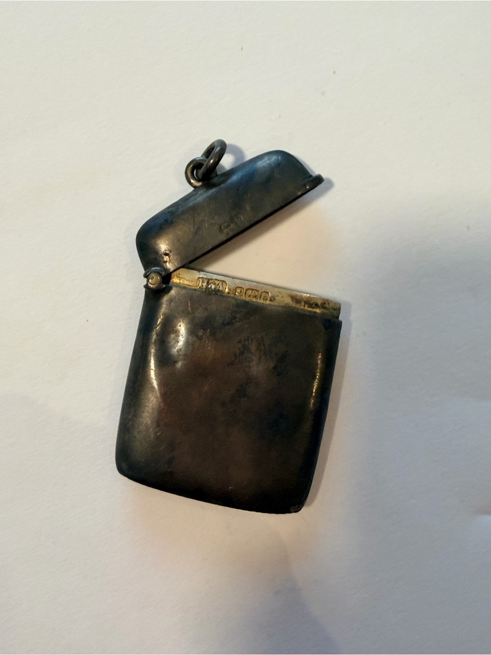 Antique English Sterling Silver Vesta Match Safe Case c.1900–1920 Hallmarked